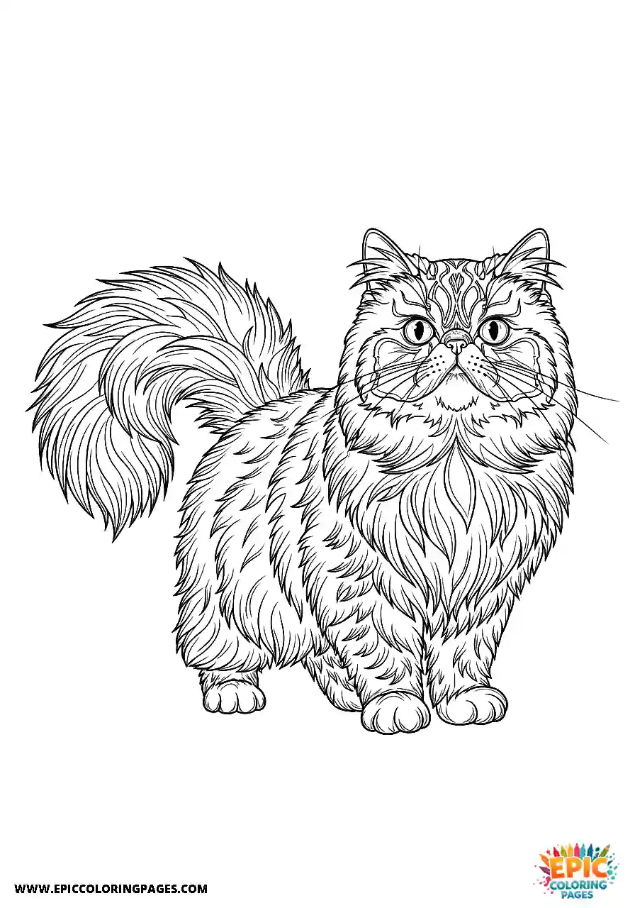 Persian Realistic Persian cat looking heroic for adults