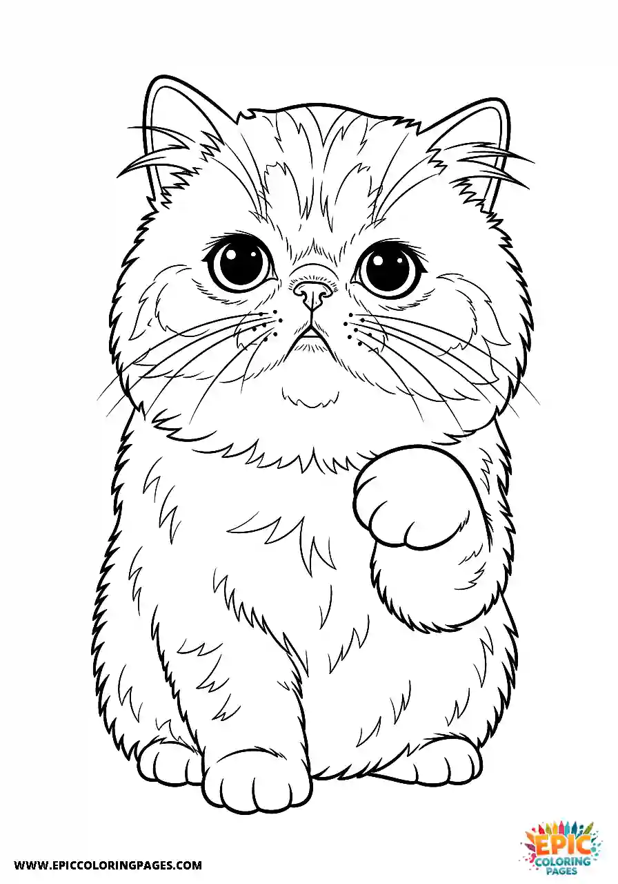 Persian Realistic Persian cat looking skeptical for adults