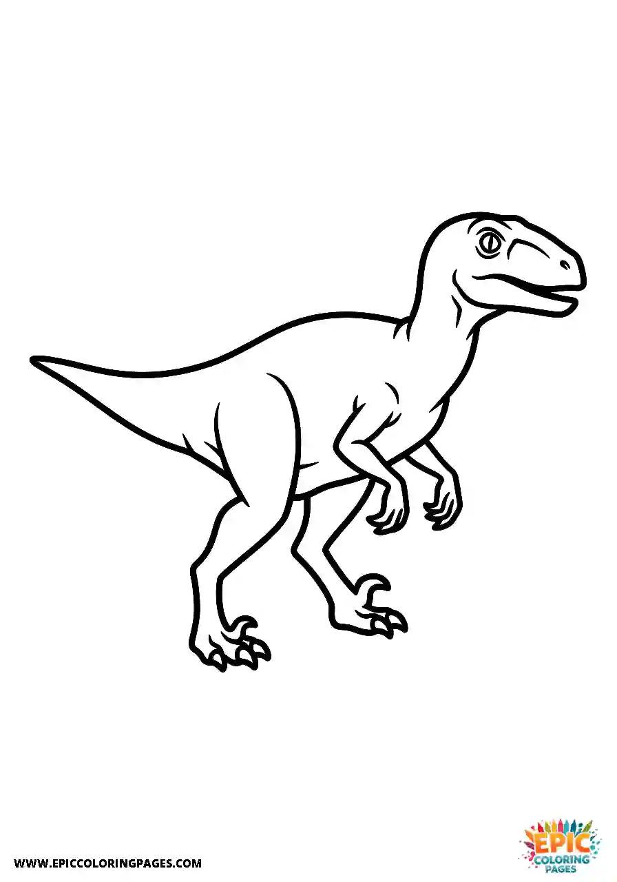 Oviraptor side view of an oviraptor walking