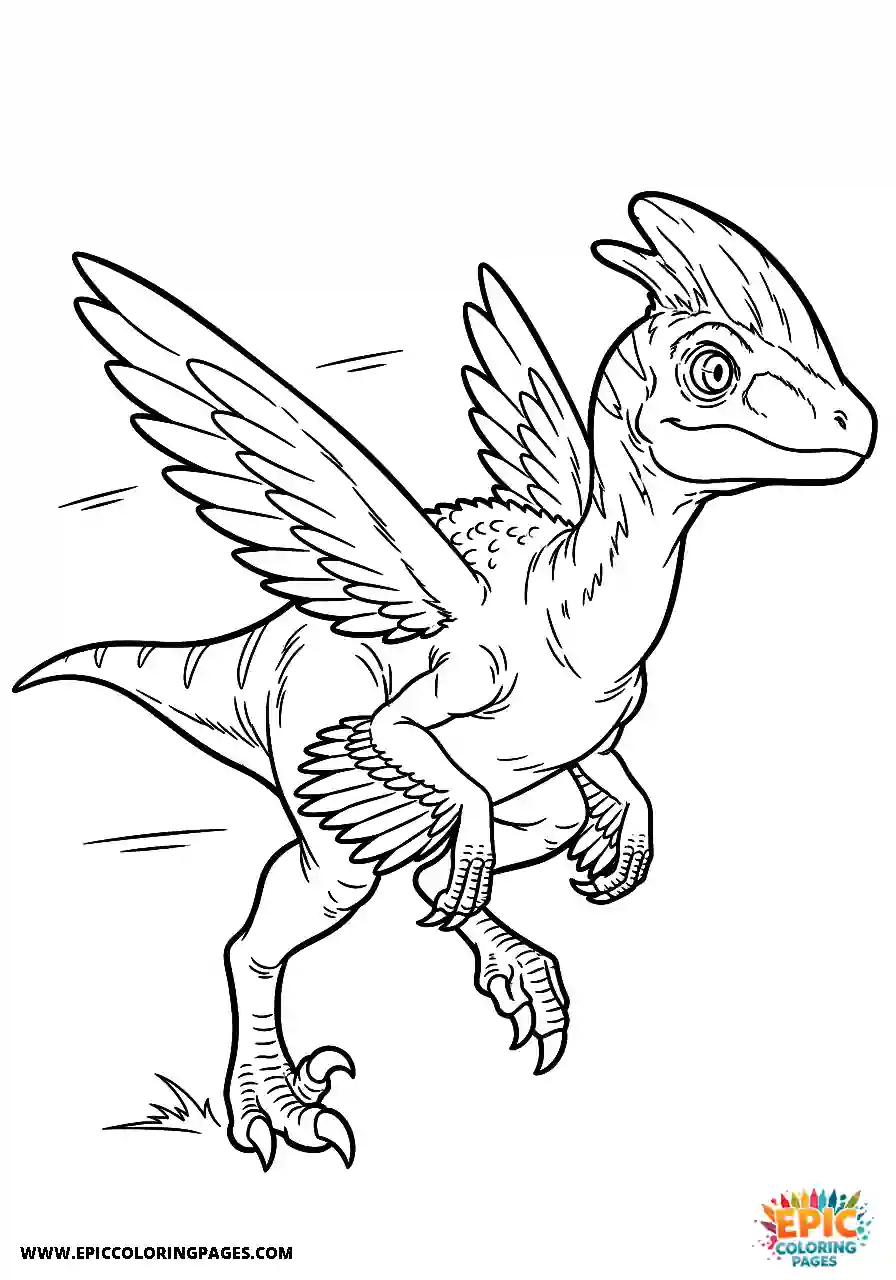 Oviraptor simple oviraptor in a dynamic running pose