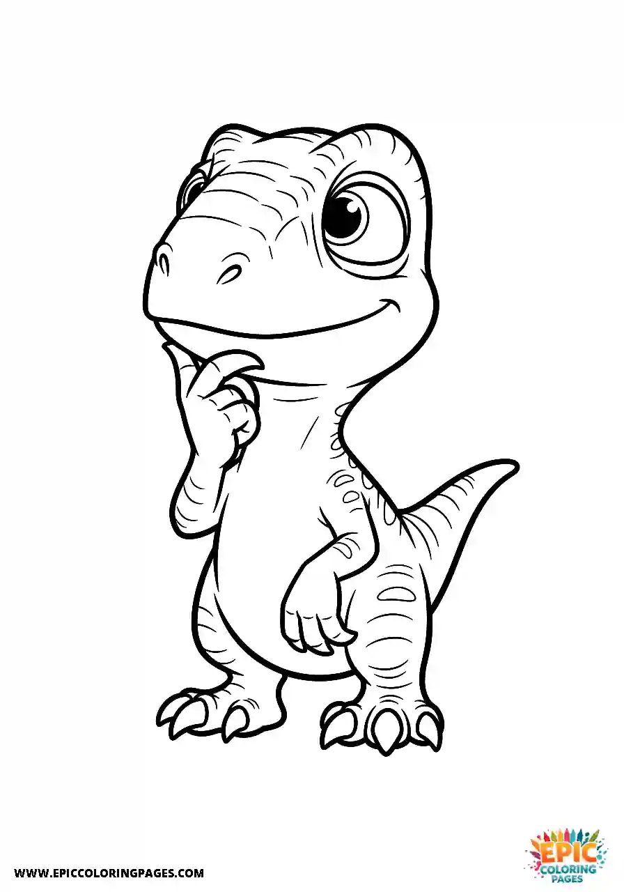 Oviraptor simple oviraptor in a thinking pose