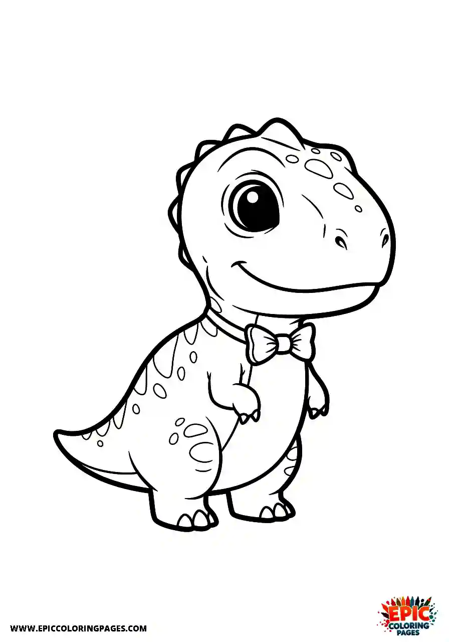 Coelophysis Chibi style coelophysis dressed in a tiny bow tie