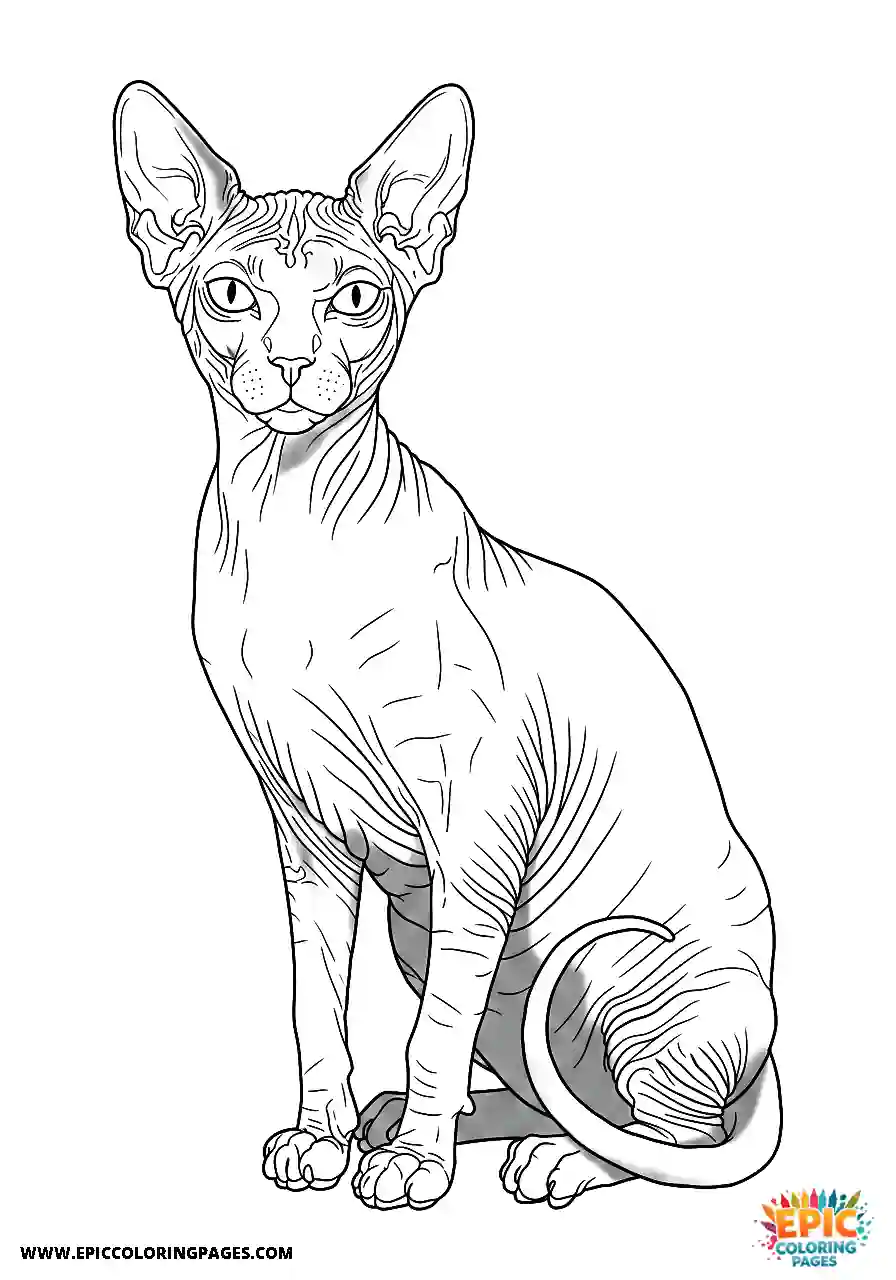 Sphynx The content sphynx sitting in a loaf position