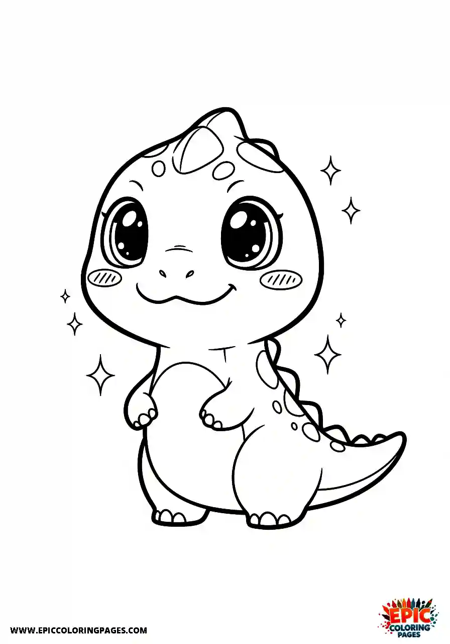 Coelophysis Easy cute coelophysis with chibi proportions and glitter