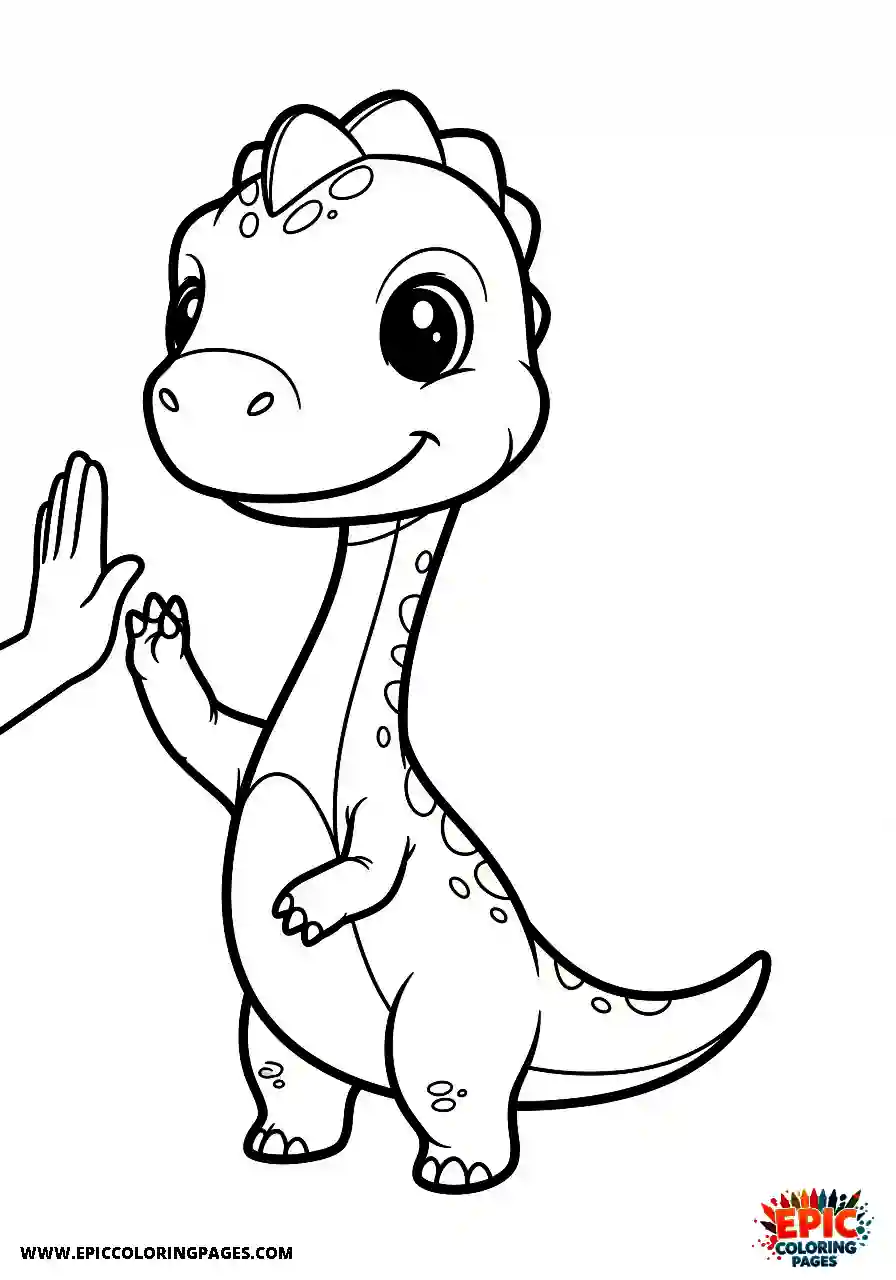 Coelophysis Kawaii style coelophysis giving a high five