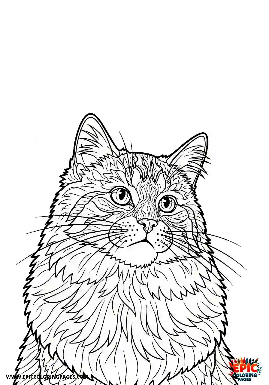Siberian Cat Siberian cat with a pensive expression