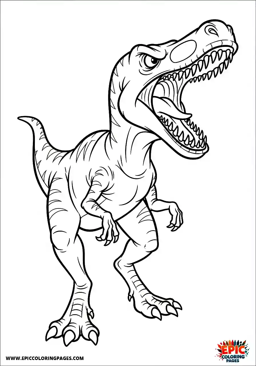 Coelophysis Simple cartoon style coelophysis letting out a loud roar