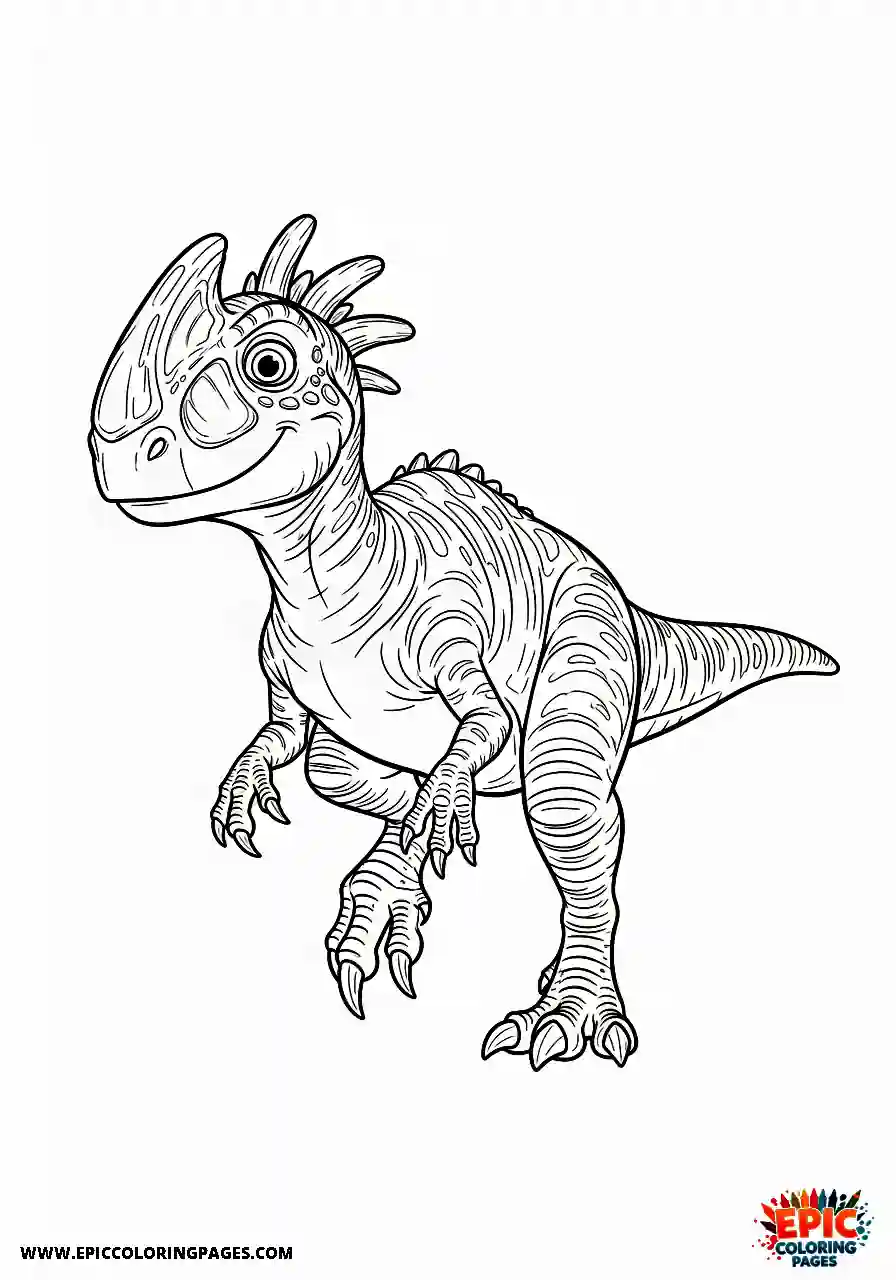 Coelophysis Simple cartoon style coelophysis standing tall