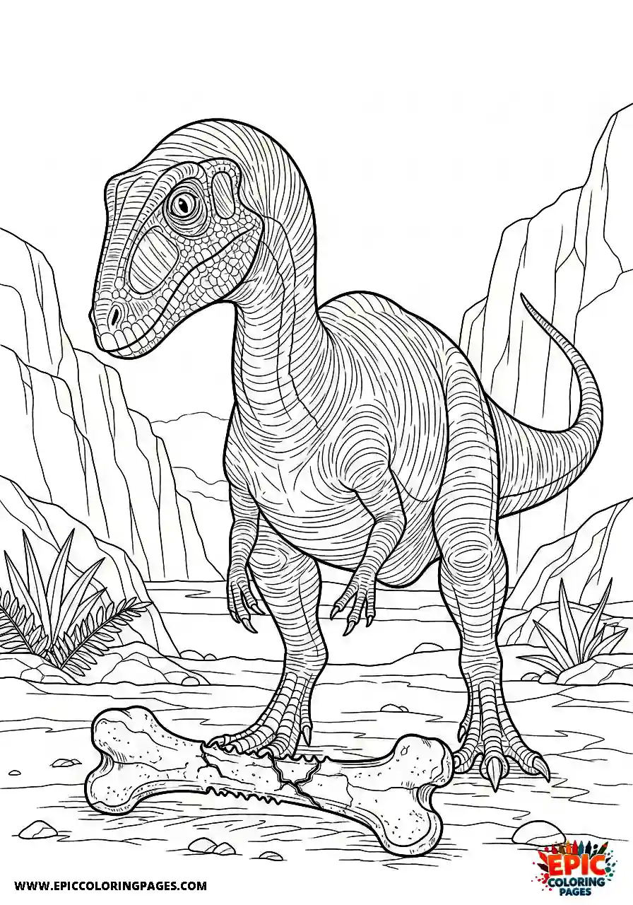 Coelophysis Simple coelophysis considering a bone
