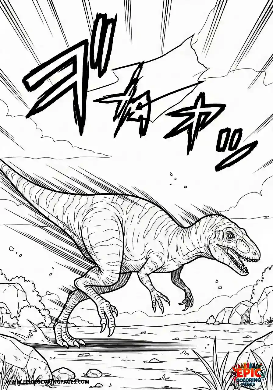 Coelophysis Simple coelophysis with dynamic blur lines