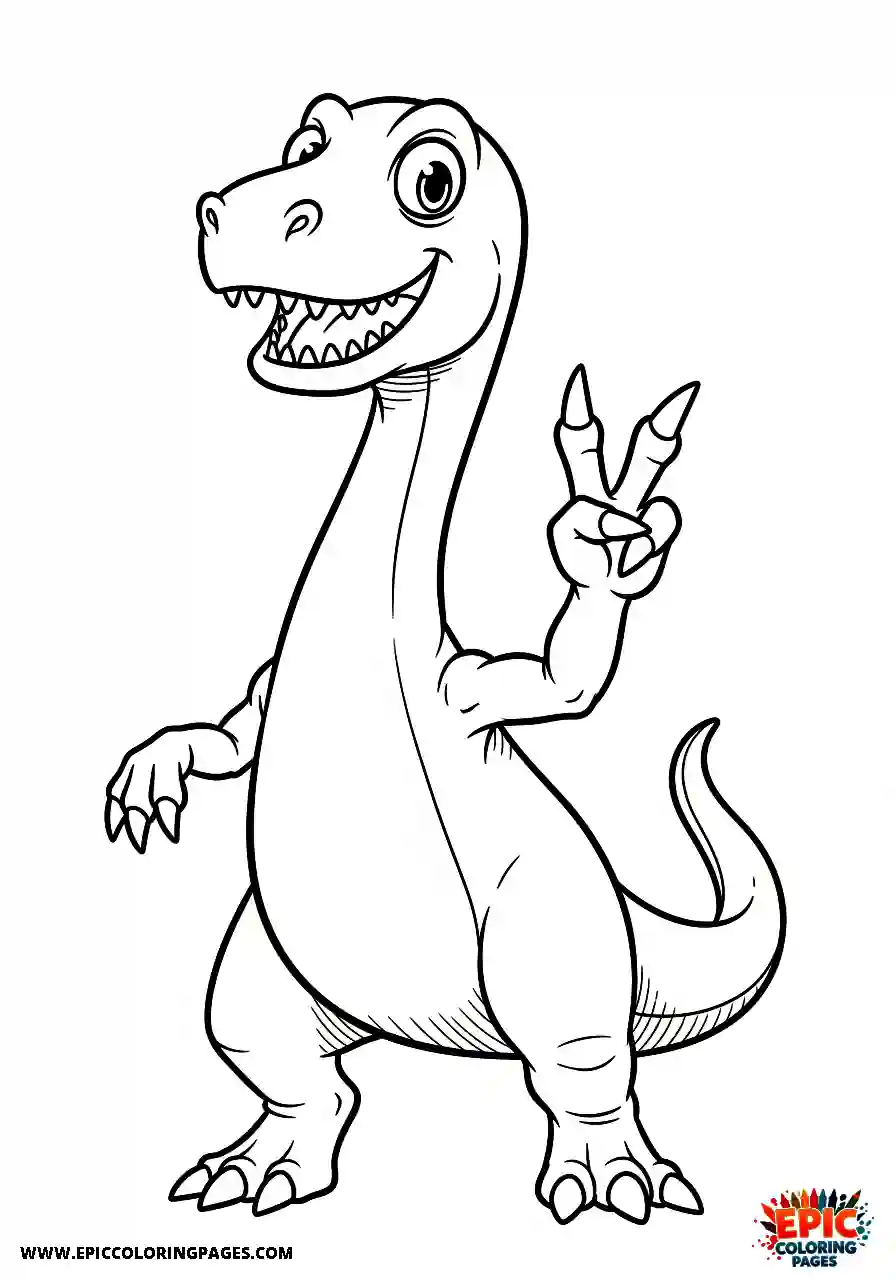 Coelophysis Simple coelophysis making a silly peace sign with its claw
