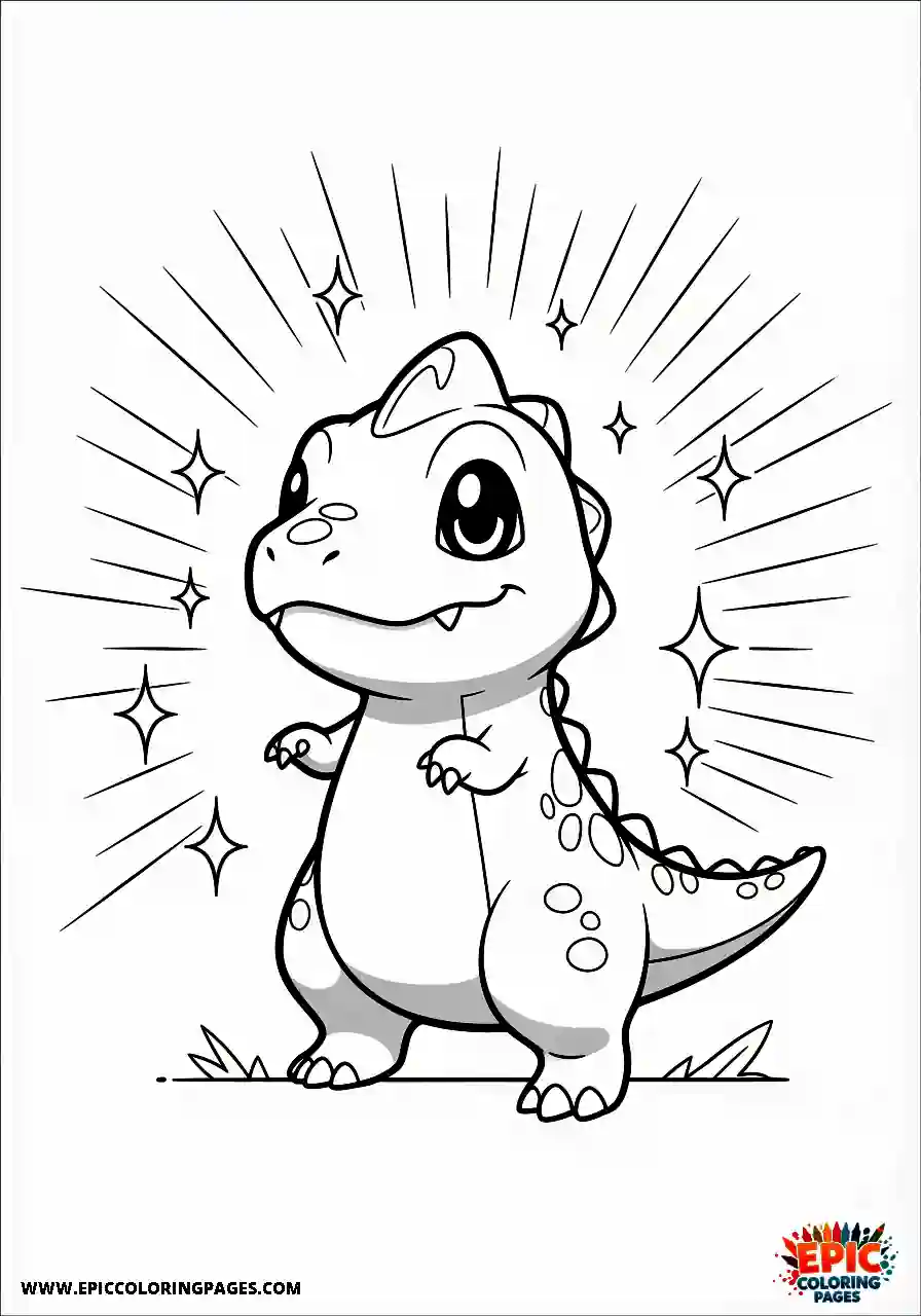 Coelophysis Simple coelophysis with a sparkling energy aura