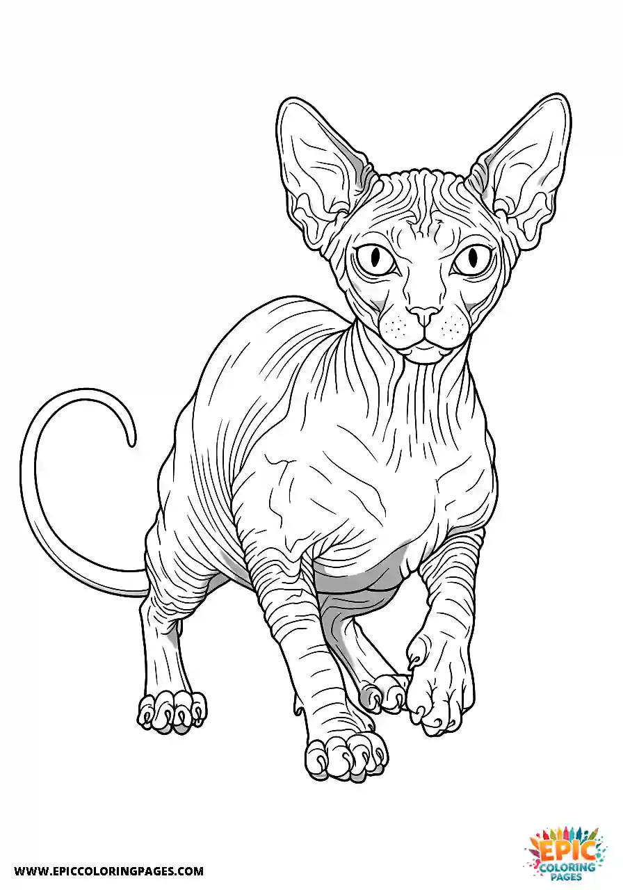 Sphynx A sphynx crouching low ready to spring