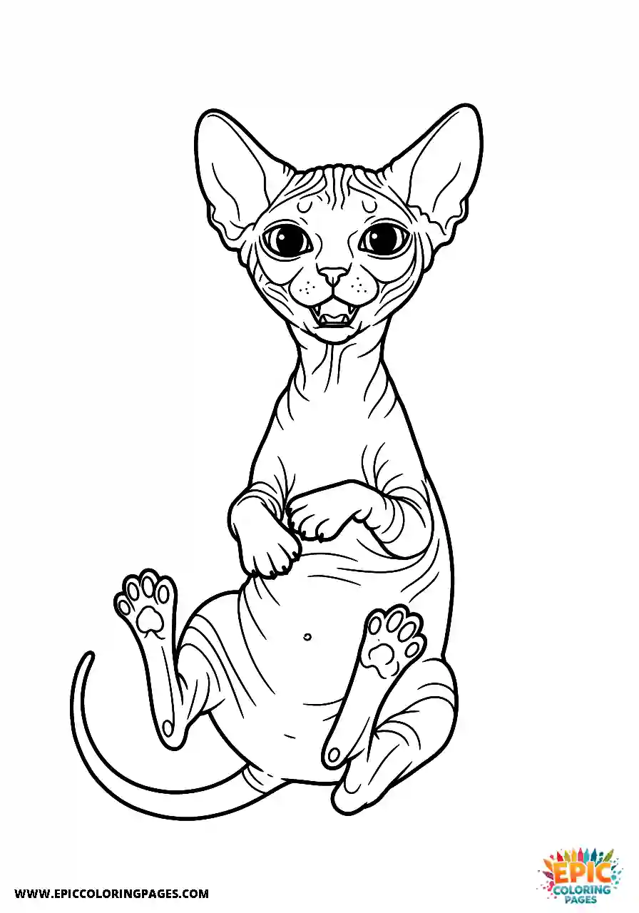 Sphynx The sphynx getting a belly rub
