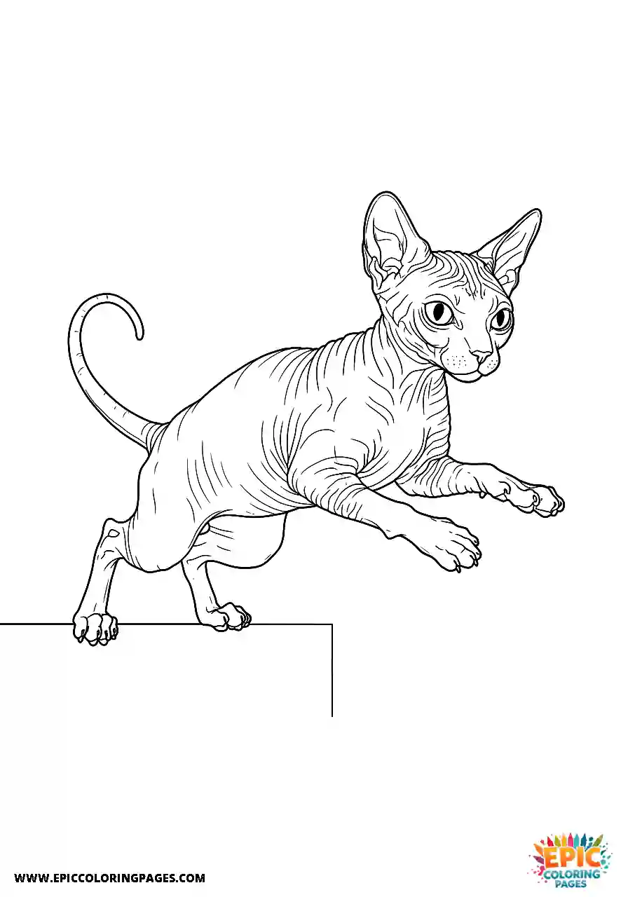 Sphynx The sphynx jumping between surfaces with agility