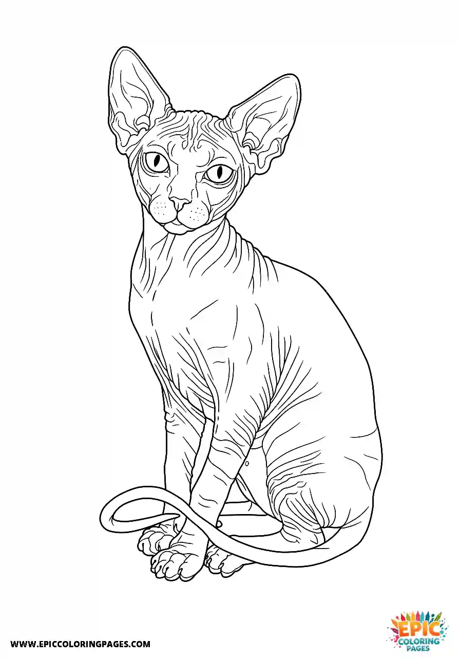 Sphynx A sphynx resting in a perfect loaf shape
