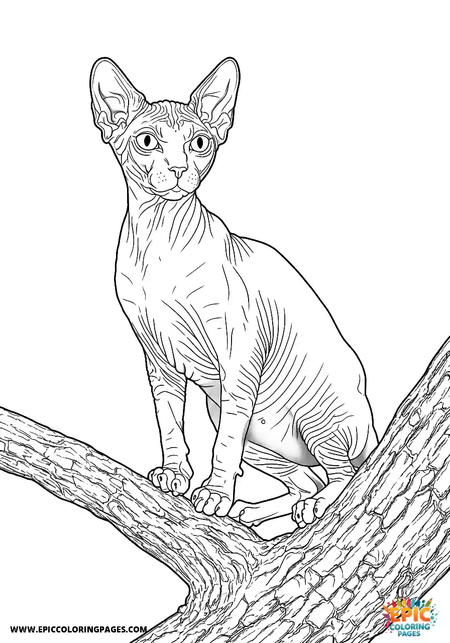 Sphynx The sphynx watching from a tree limb