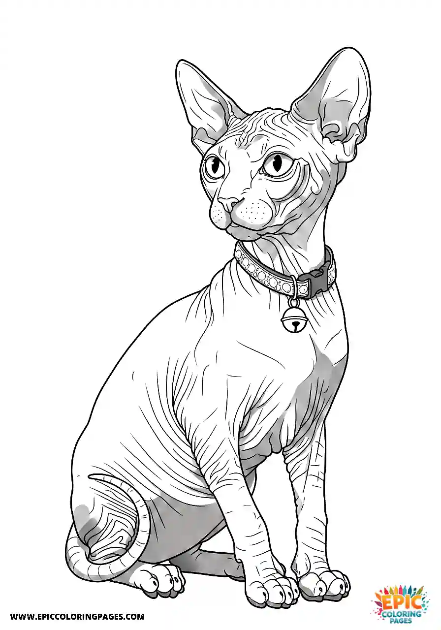Sphynx Sphynx wearing a simple collar