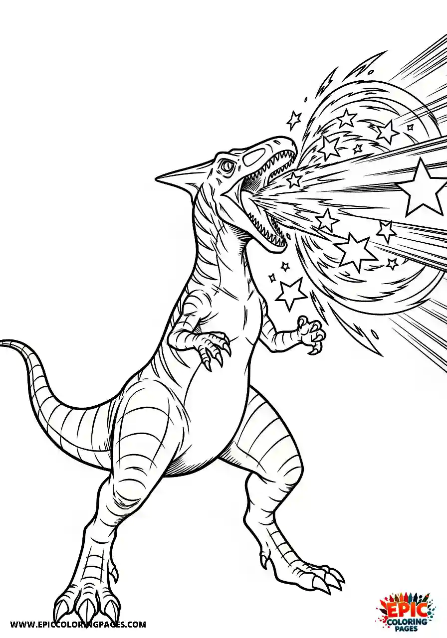 Coelophysis Stylized coelophysis unleashing an energy wave