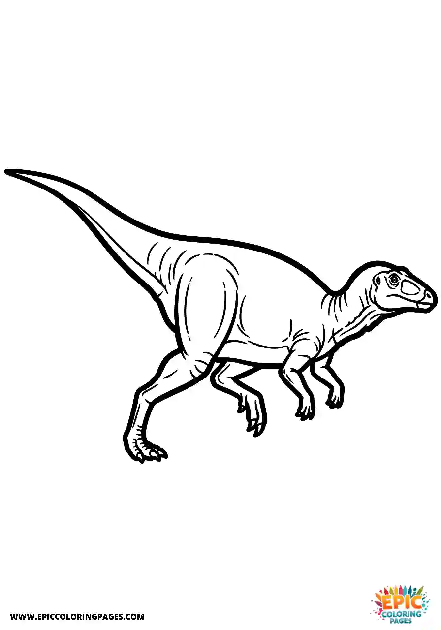 Edmontosaurus Stylized edmontosaurus in a side view running with motion