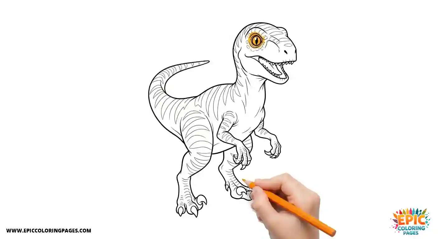 Utah Raptor Simple Utahraptor Coloring Pages (343+ Free Printables)