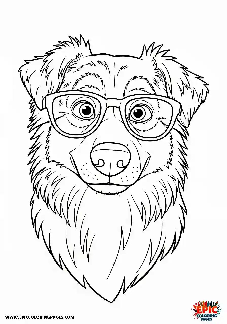 Australian Shepherd Australian Shepherd portrait with intelligence