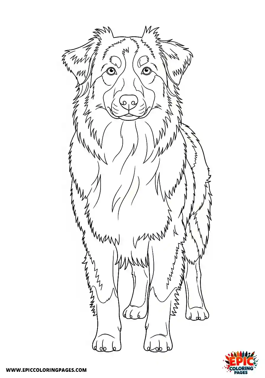Australian Shepherd Australian Shepherd in standing pose looking forward