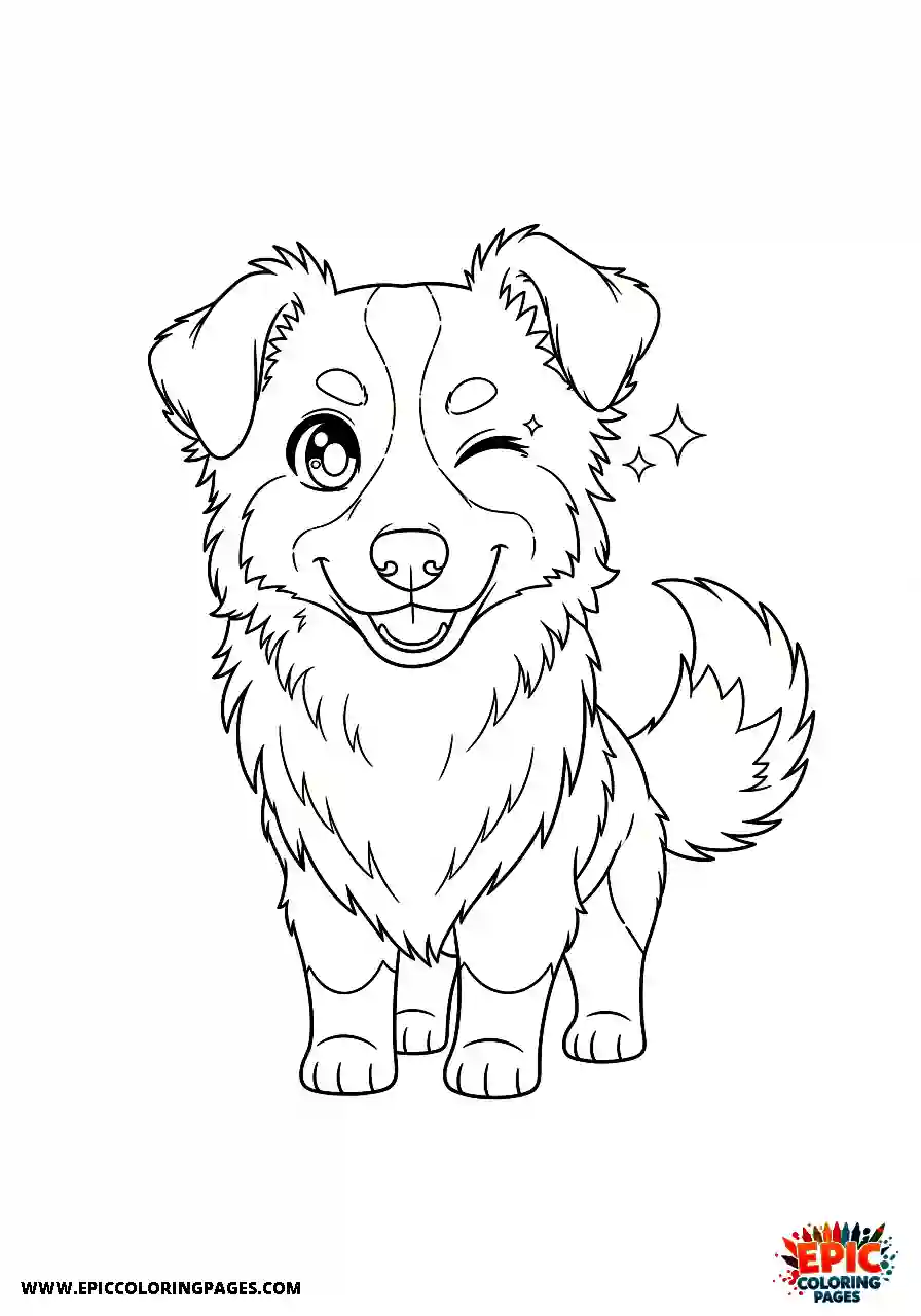 Australian Shepherd Australian Shepherd winking