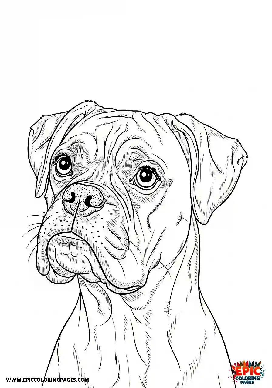 Boxer Boxer dog looking puzzled while listening closely to a sound