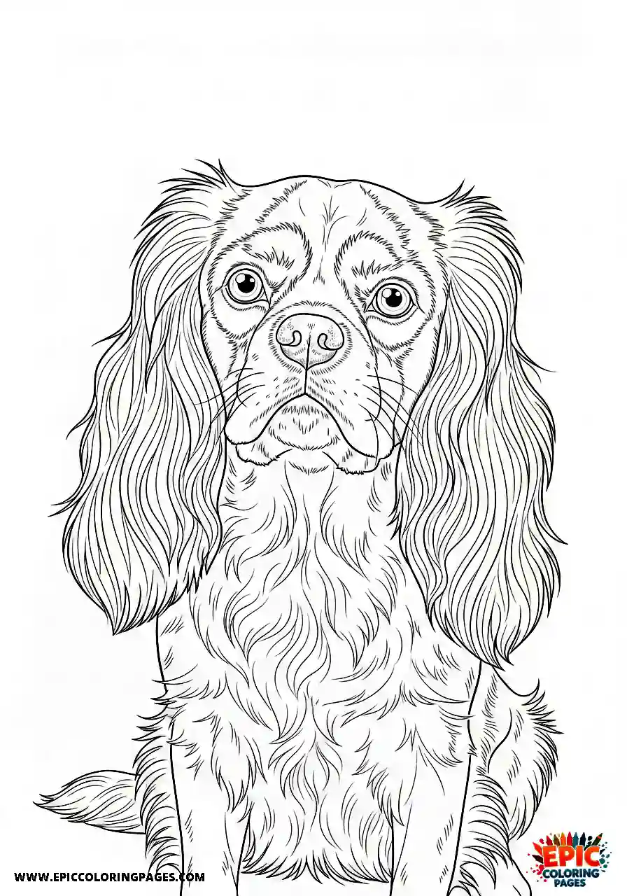 Cavalier King Charles Spaniel Cavalier King Charles Spaniel focused expression while listening closely