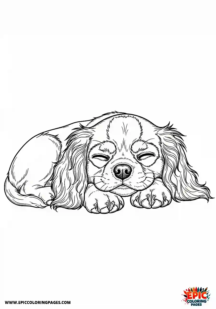 Cavalier King Charles Spaniel Cavalier King Charles Spaniel puppy sleeping peacefully
