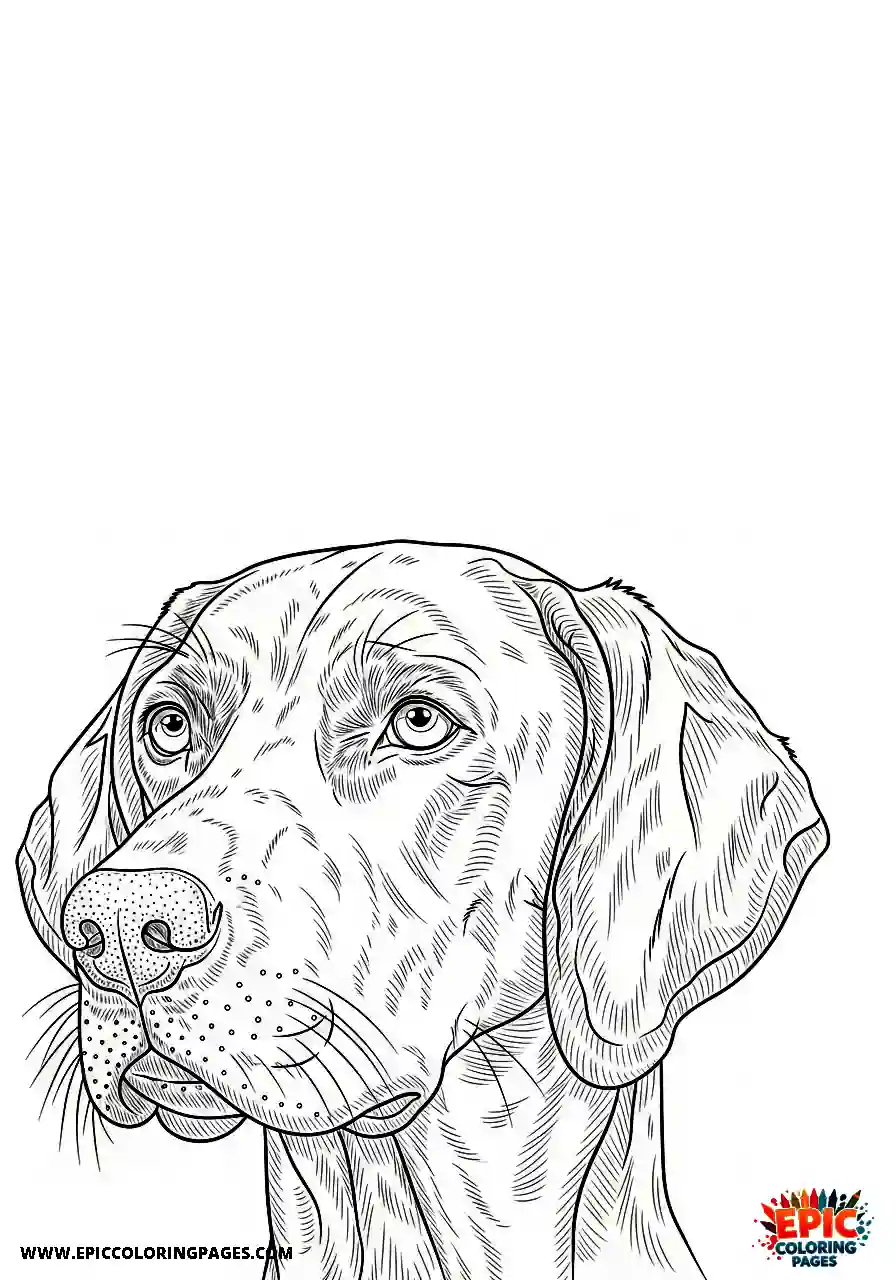 german shorthaired pointer German shorthaired pointer with a close portrait focusing on velvety ear details