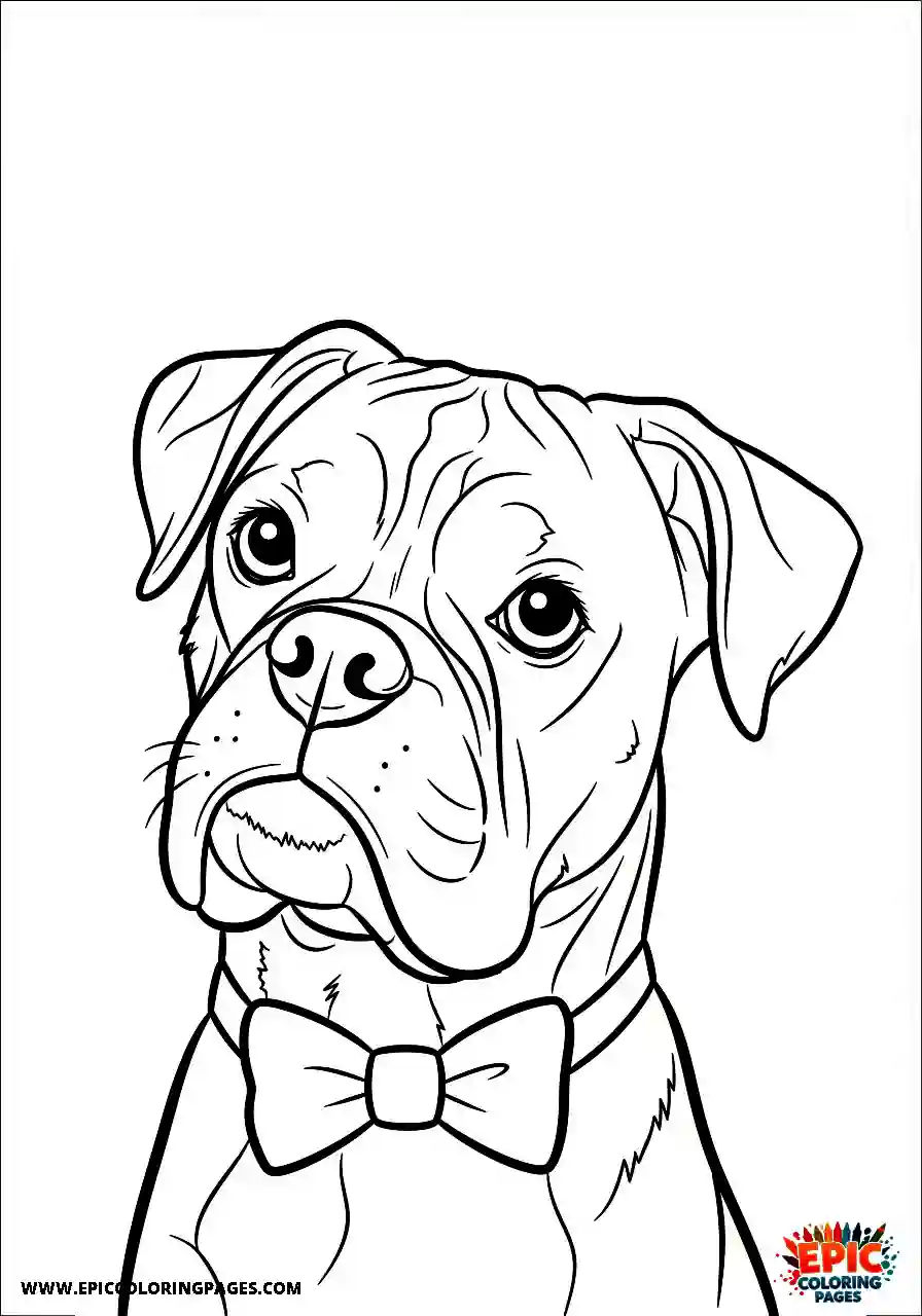 Boxer Handsome boxer dog dressed in a fancy collar