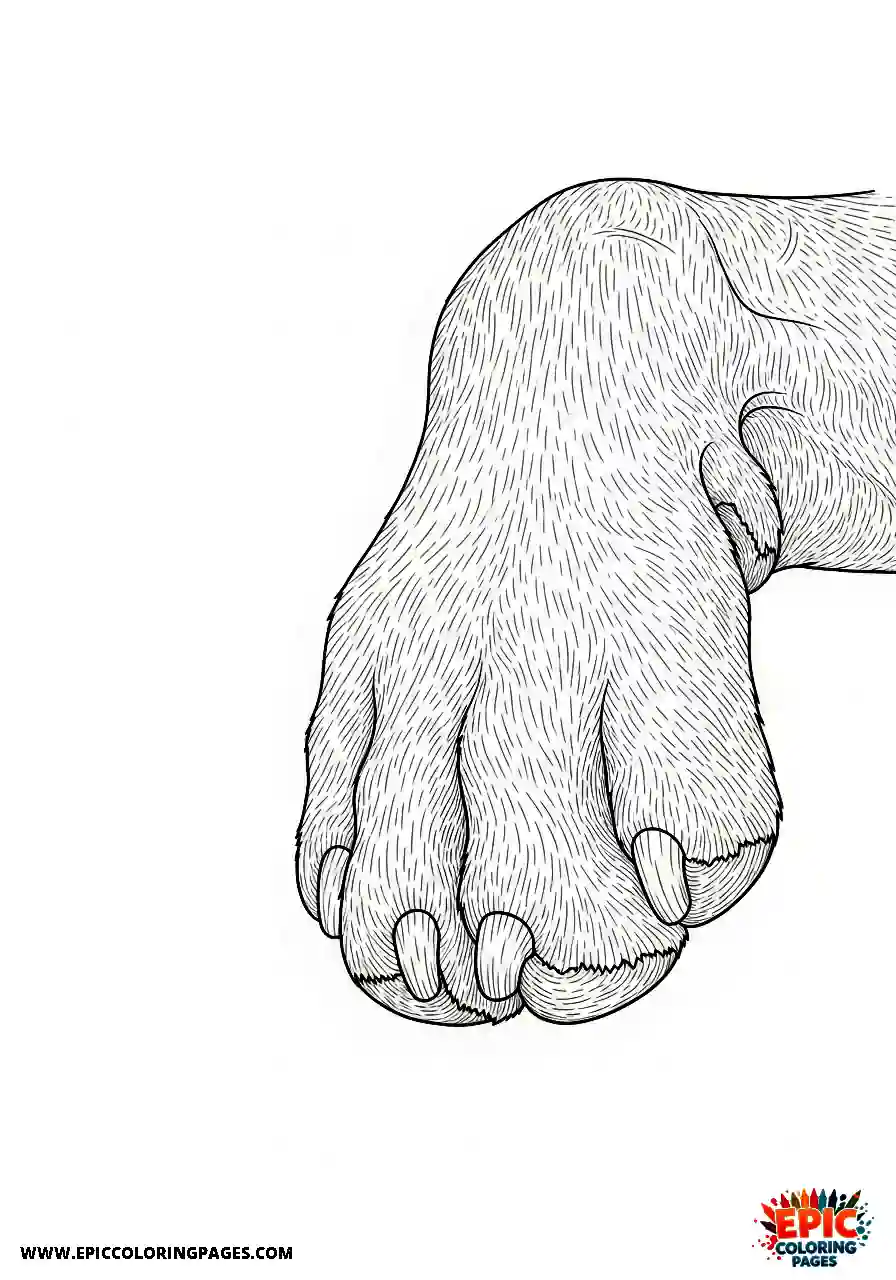 Boxer Highly detailed close up of a realistic boxer dog front paw