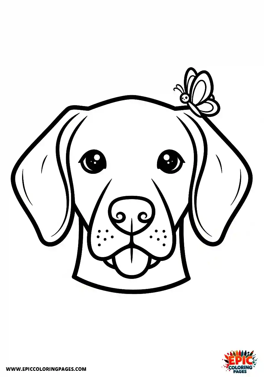 german shorthaired pointer Kawaii style german shorthaired pointer looking at a delicate butterfly resting on its nose
