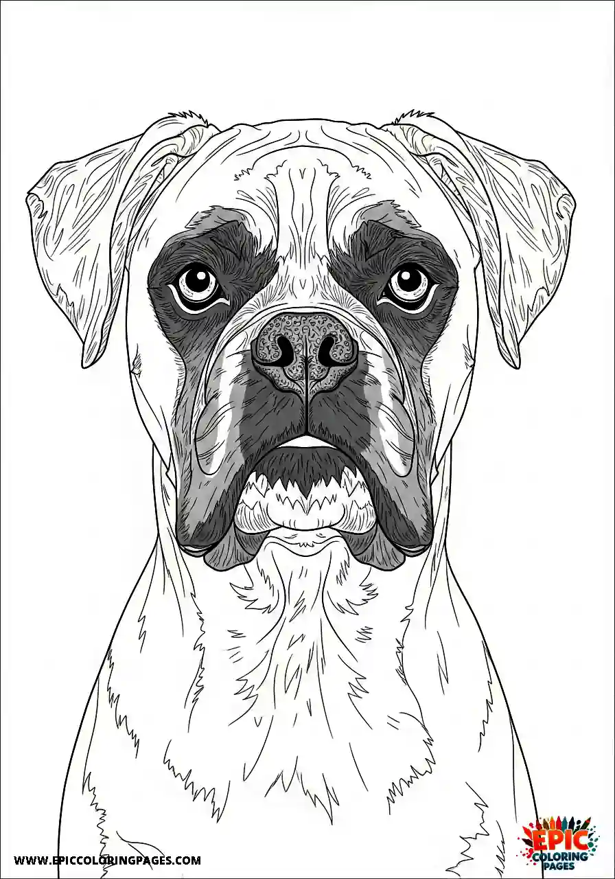 Boxer Older boxer dog with distinguished facial fur