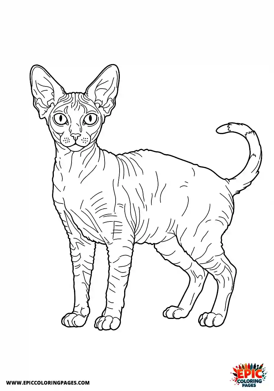 Cornish Rex A basic cornish rex standing posture