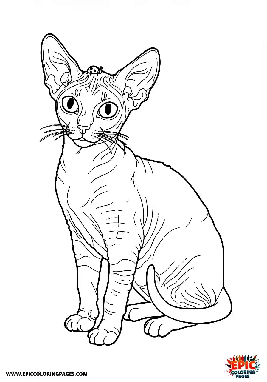 Cornish Rex A cornish rex cat observing a small bug