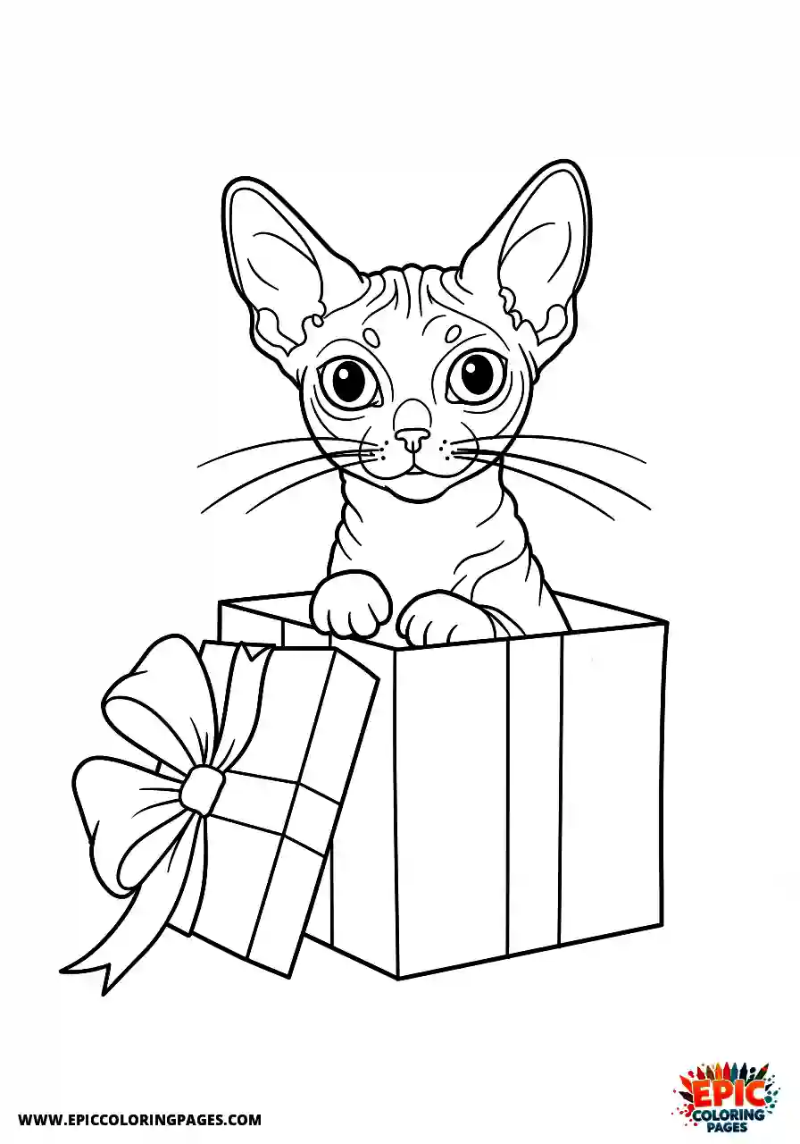 Cornish Rex The cornish rex looking out from a box