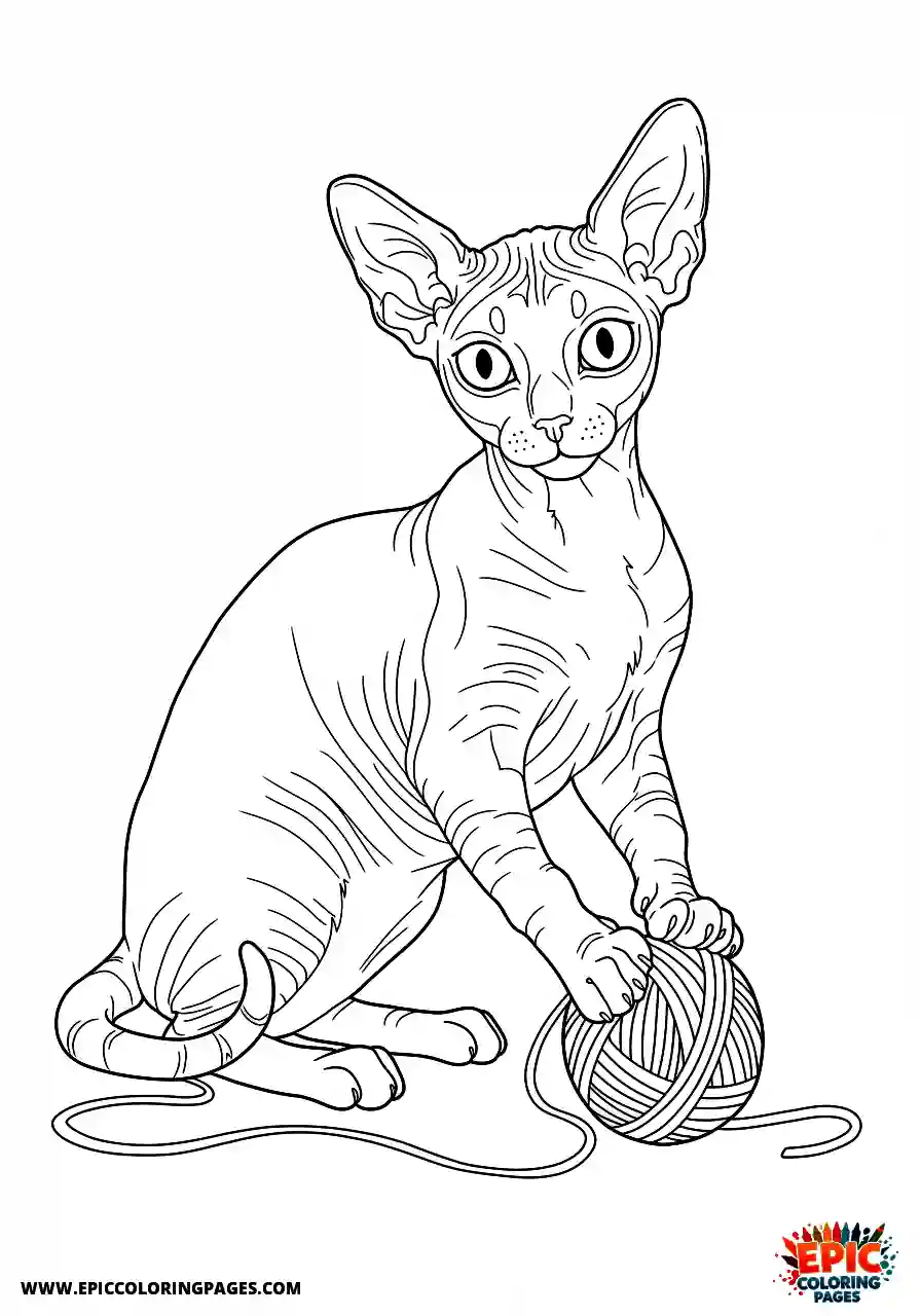 Cornish Rex Cornish rex playing with string