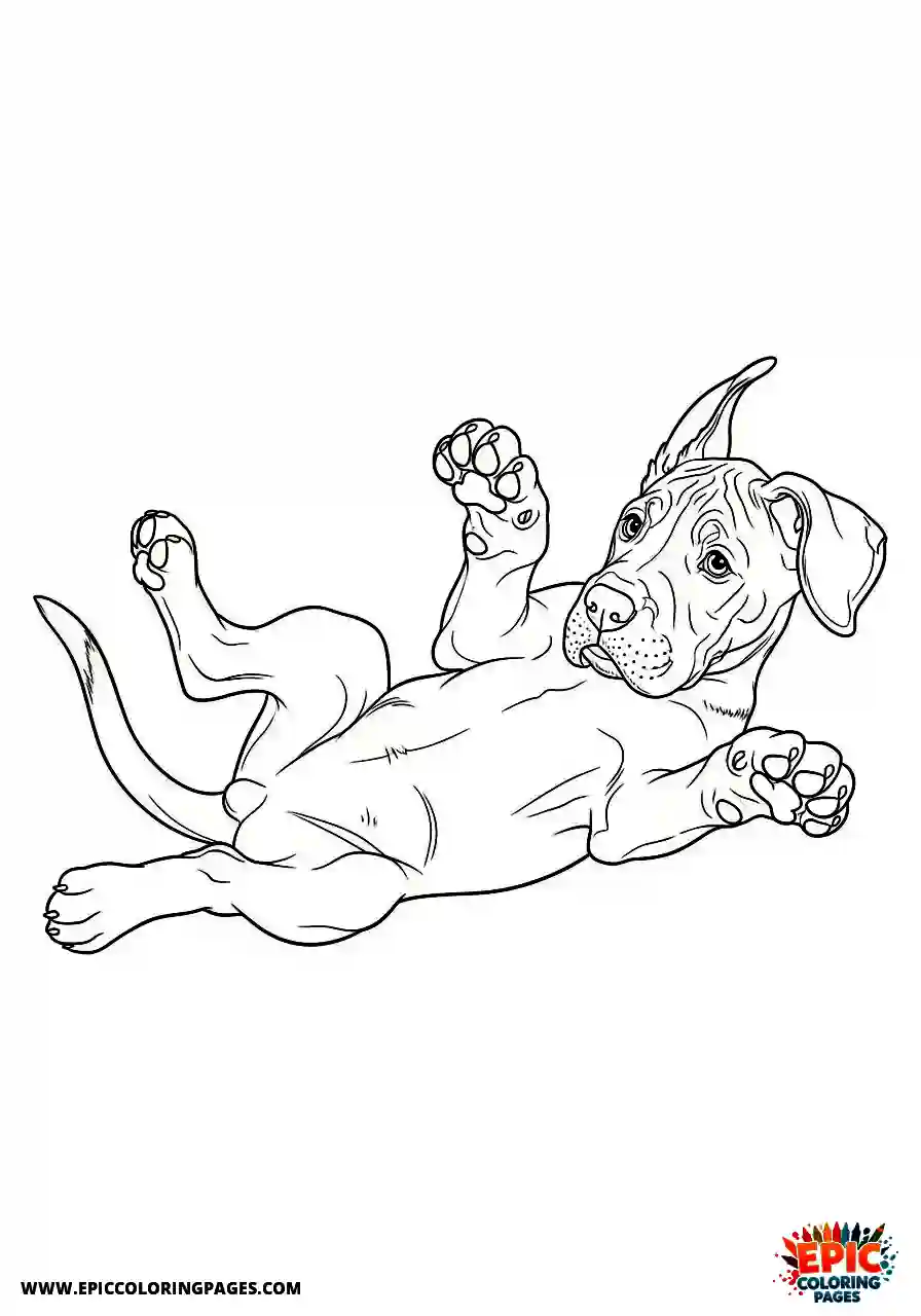 Great Dane The great dane rolling and tumbling