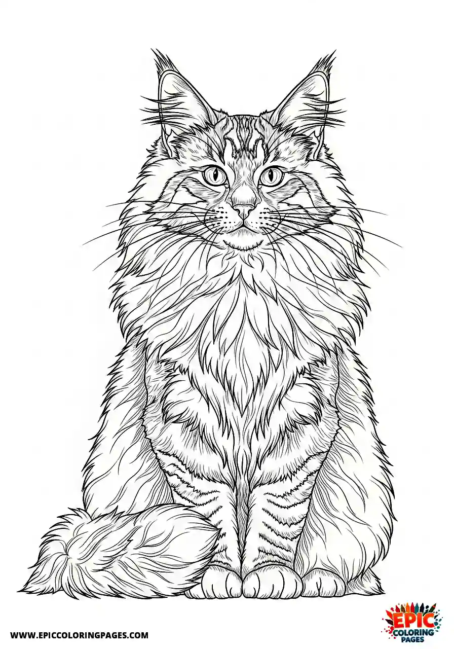 Norwegian Forest the realistic norwegian forest cat emphasizing its majestic thick collar