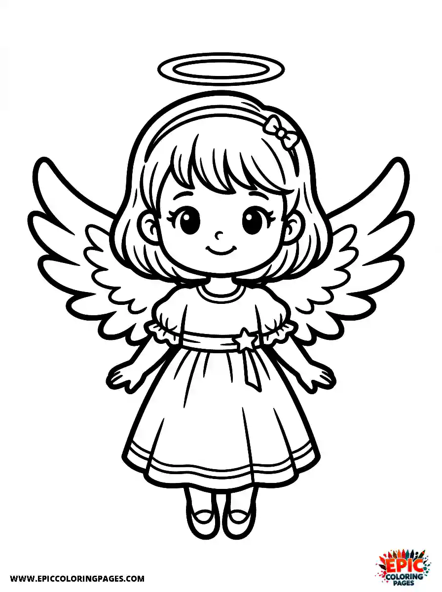 Chibi Girl Adorable chibi girl dressed as an angel