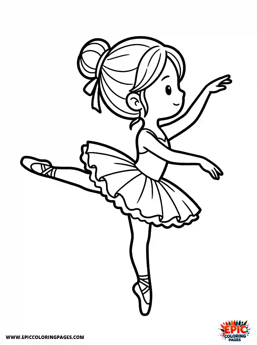 Chibi Girl Chibi girl dancing ballet on tiptoes with a graceful motion