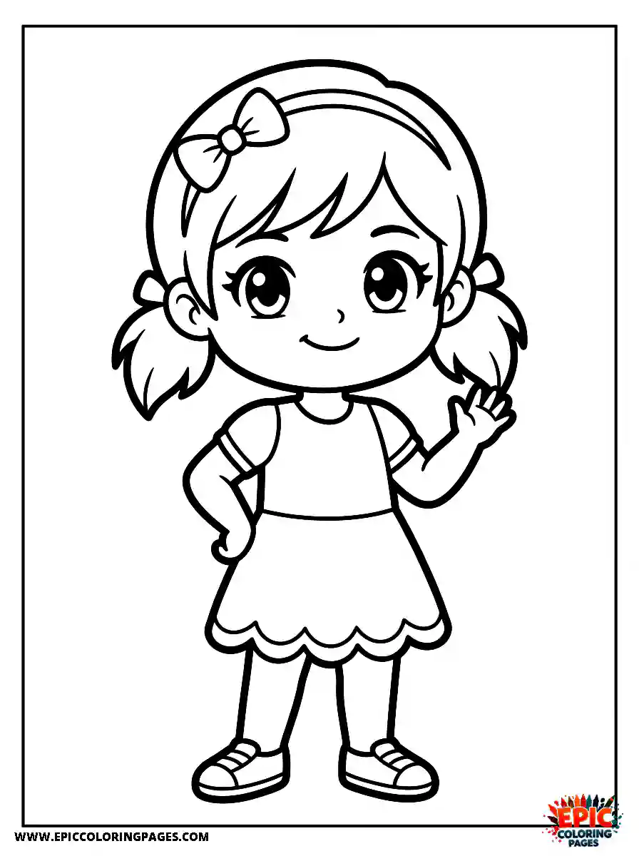Chibi Girl Sweet chibi girl standing on a runway for a photoshoot