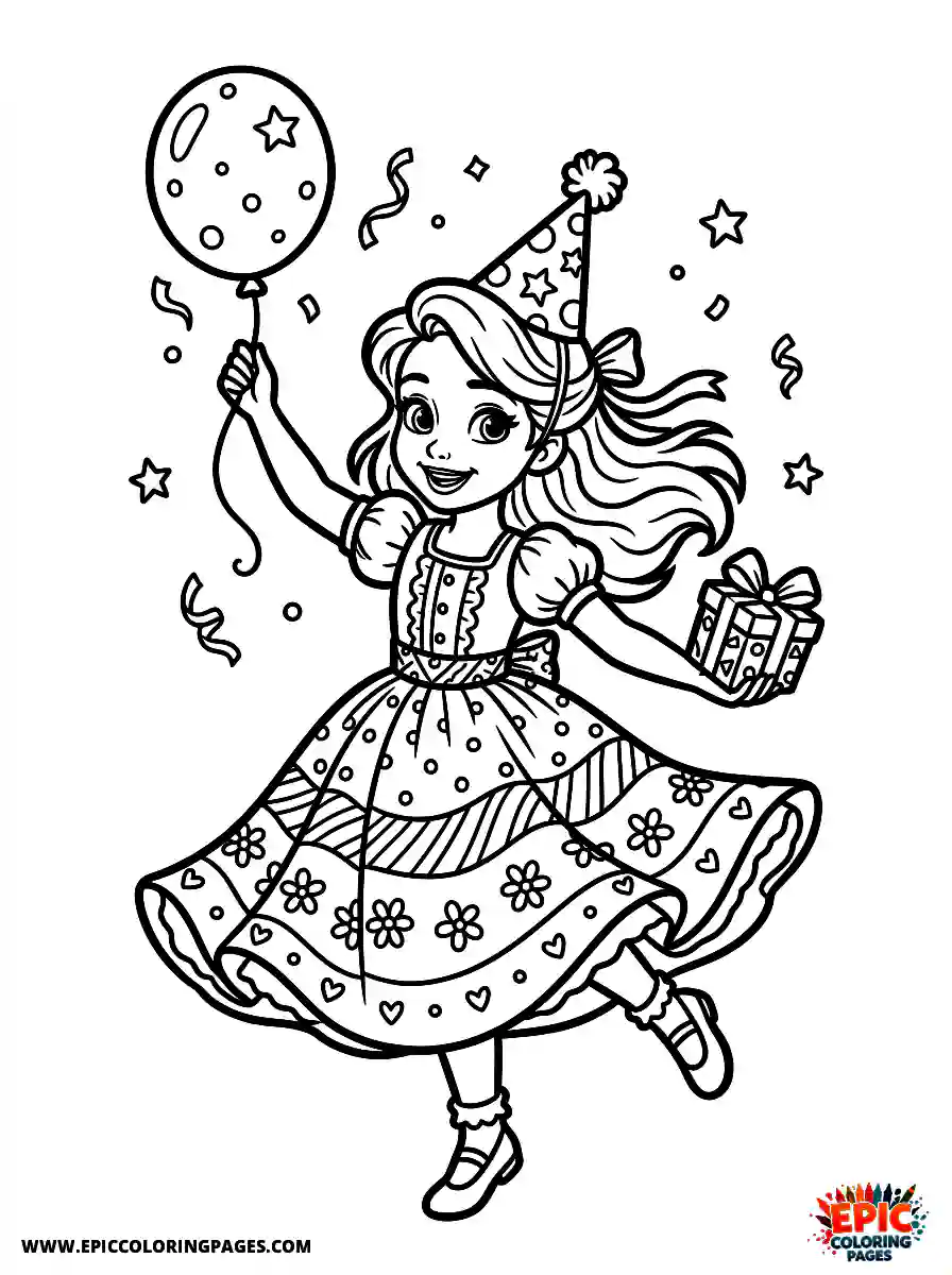 2D Disney Style Girl 2d disney style girl dancing at birthday party