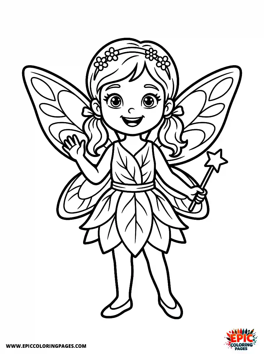 2D Disney Style Girl 2d disney style girl dressed as fairy with wings