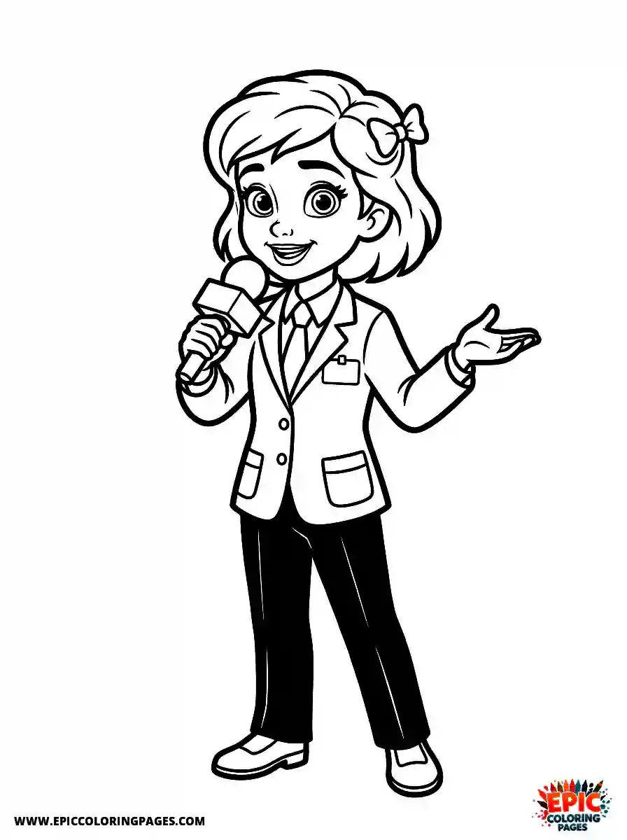 2D Disney Style Girl 2d disney style girl dressed as meteorologist giving weather report