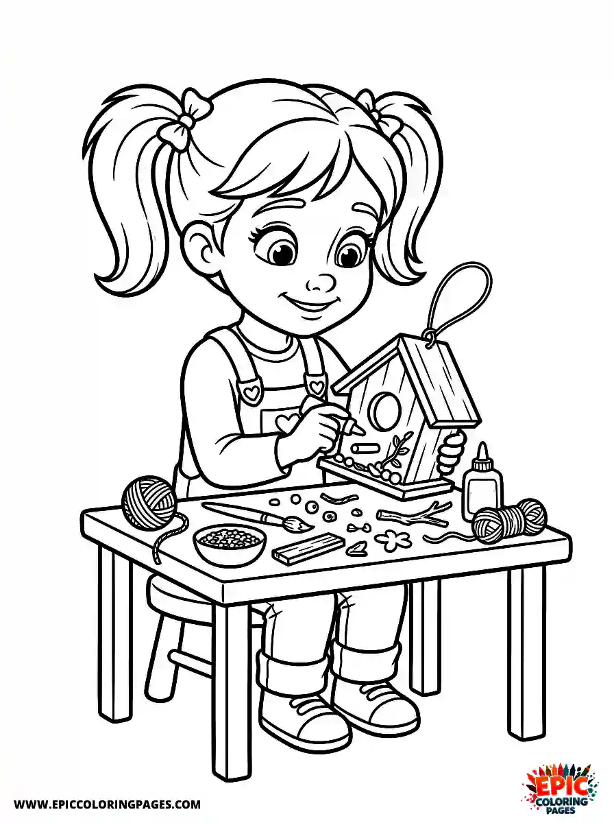 2D Disney Style Girl 2d disney style girl making bird feeder craft