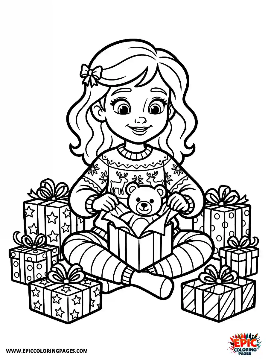 2D Disney Style Girl 2d disney style girl opening christmas presents